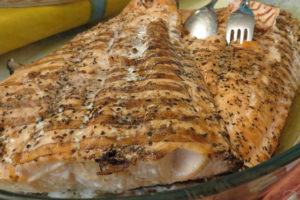 Salmon is high in Omega-3 fatty acids